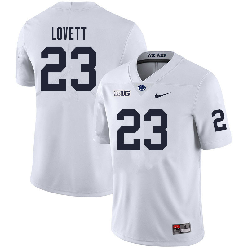 Men #23 John Lovett Penn State Nittany Lions College Football Jerseys Sale-White